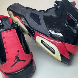 Nike Air Jordan Flight Club ’91 Black/Red/Grey 5.5Y Women 7 Clean PreOwned